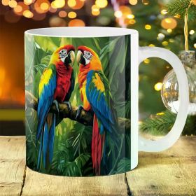 11oz Bear-Themed Ceramic Coffee Mug - Durable, Insulated for Hot & Cold Drinks, Ideal for Travel & Camping, Perfect